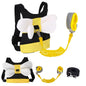 Toddler Harness with Anti Lost Wrist Link - 3-in-1 Baby Safety Leash Backpack, Adjustable Kids Walking Belt with Pocket,Child Locking Wristband for Boys & Girls for Outdoor Travel, Yellow Bee