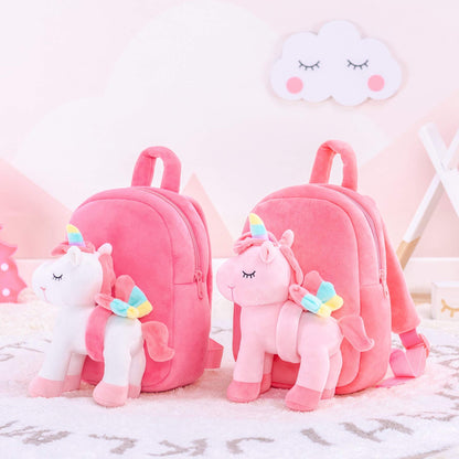 Lazada Girls Backpack with Doll Toddler Toys Baby Girls Gifts Rag Dolls 9.5“