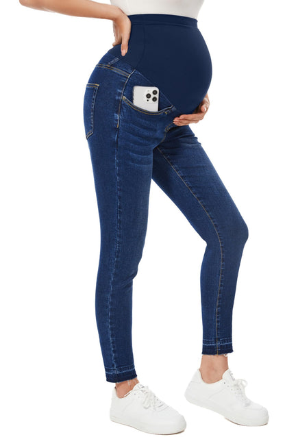 PACBREEZE Women's Maternity Jeans Over Belly Skinny Stretchy Denim Pants Comfy Slim Pregnancy Pants