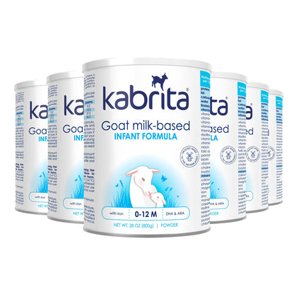 Kabrita Goat Milk Infant Formula - Easy to Digest Baby Formula 0-12 Months - Contains Prebiotics, Iron, DHA, Non-GMO - Gentle on Sensitive Tummies - Formula Supporting Gut Health & Sleep - 28Oz