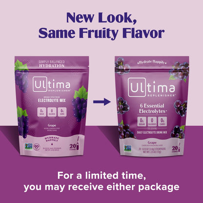 Ultima Replenisher Daily Electrolyte Powder Drink Mix – Tropical Variety, 20 Stickpacks – Hydration Packets with 6 Electrolytes and Minerals – Keto Friendly, Non-GMO and Sugar-Free