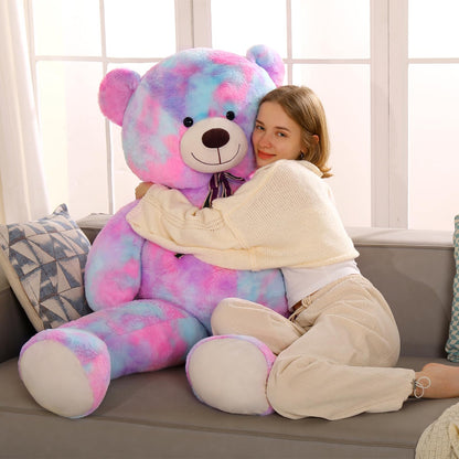 Tezituor 59" Gaint Teddy Bear Stuffed Animal,5ft Life Size Big Teddy Bears,Light Brown Cute Soft Plush Toy,Gifts for Kids Girls Boys Girlfriend Valentine,Christmas,Birthday,Baby Shower,Wedding Party