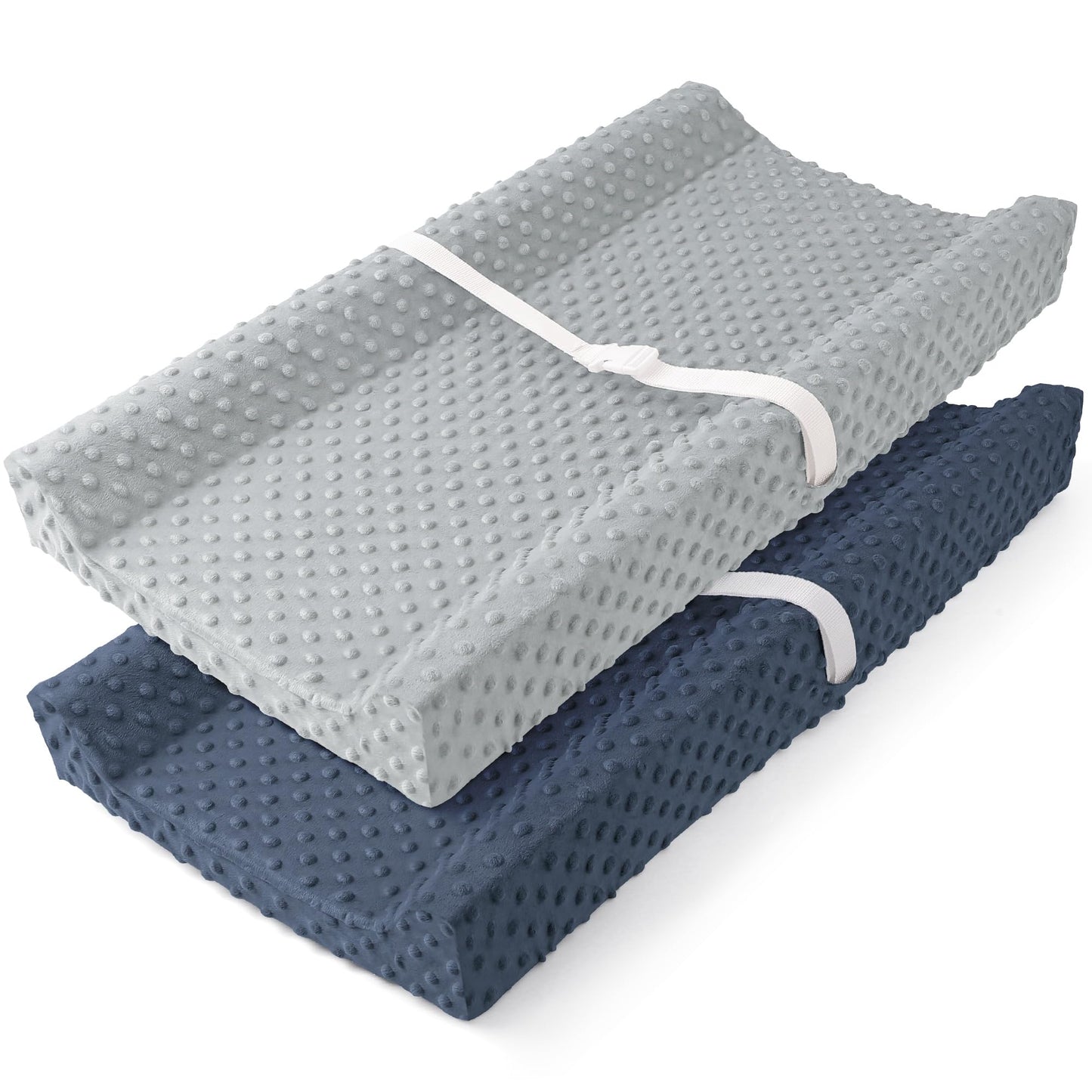 Susurration 2Pack Changing Pad Covers Super Soft Minky Dots Plush Changing Table Covers 33x17x7in Breathable Changing Pad Sheets for Unisex Baby Girls and Boys (Beige&Brown)