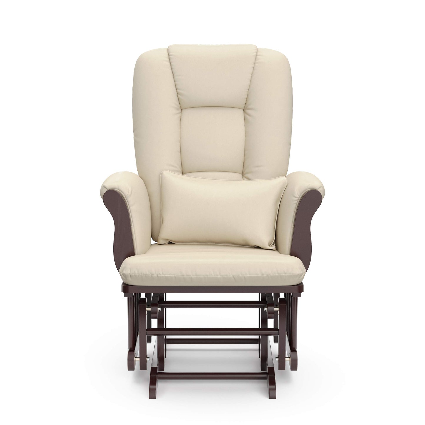 Storkcraft Tuscany Custom Glider and Ottoman with Free Lumbar Pillow (White/Slate Gray Swirl) - Cleanable Upholstered Comfort Rocking Nursery Chair with Ottoman