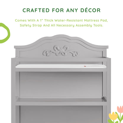 6044AU-PLTM Changing Table, Platinum