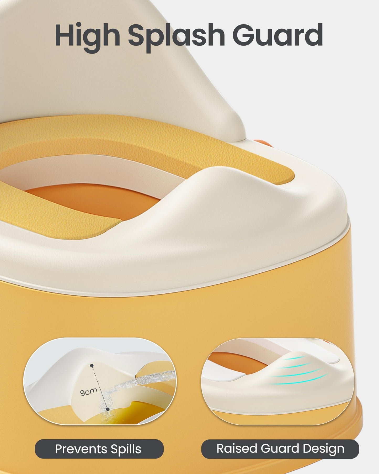 3-in-1 Toddler Potty Training Toilet for Boys and Girls Multi-use Baby Potty Chair for Toddlers 1-3 Training Potty Seat Toddler Toilet Baby Potty Training Seat with Step Stool (Orange)