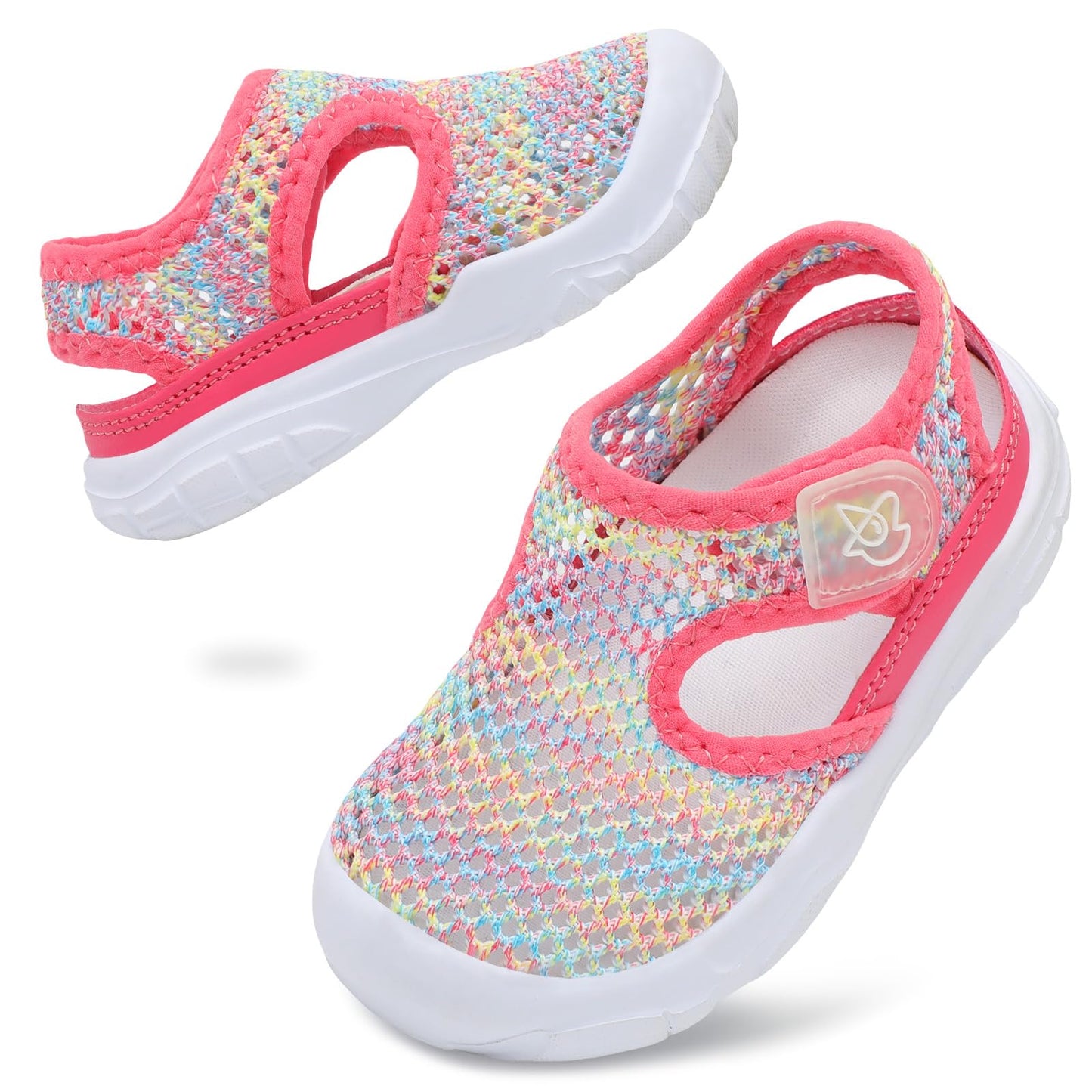 LeIsfIt Toddler Sandals Boys Girls Wide Sandals Kids Water Sandals Barefoot Water Shoes for Beach Swim Lightweight Closed Toe Summer Sandals