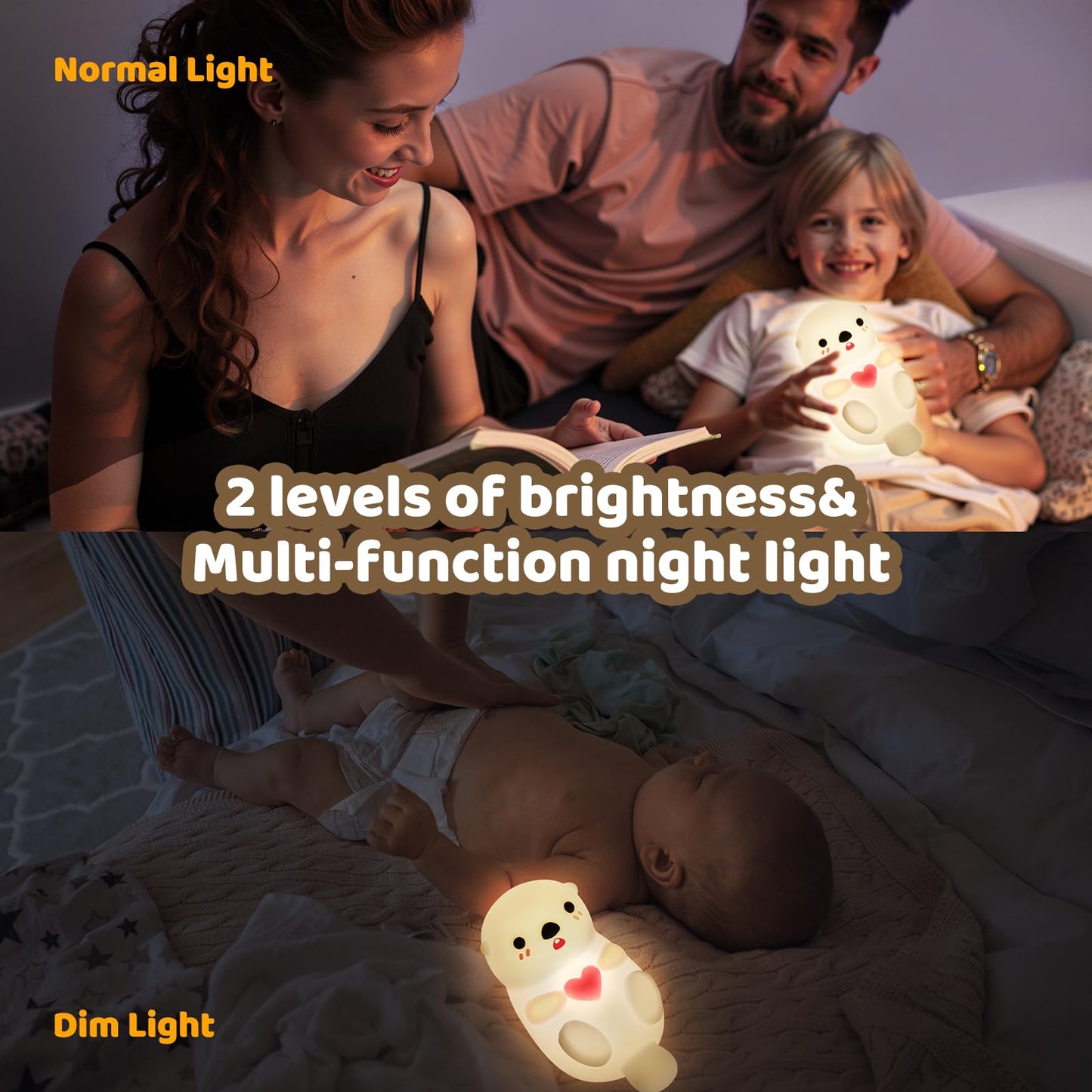 Huggwaii Squishy Axolotl Night Light for Kids – Dimmable Silicone Axolotl Lamp, 2025 Upgraded Baby Night Light, Rechargeable, 20H Battery Life, Sleep Aid Gift for Toddlers, Girls&Room Decor