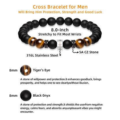 Father's Day Bracelets.Bracelet for Men Father Dad Grandpa Husband Son Brother Boyfriend Nephew.Bracelet Gifts for Birthday Graduation Anniversary Christmas