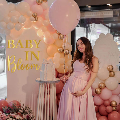 Oh Baby Decal Sign for Backdrop Gold Large Baby in Bloom Baby Shower Decorations Neutral Gender Reveal Decor with Transfer Paper