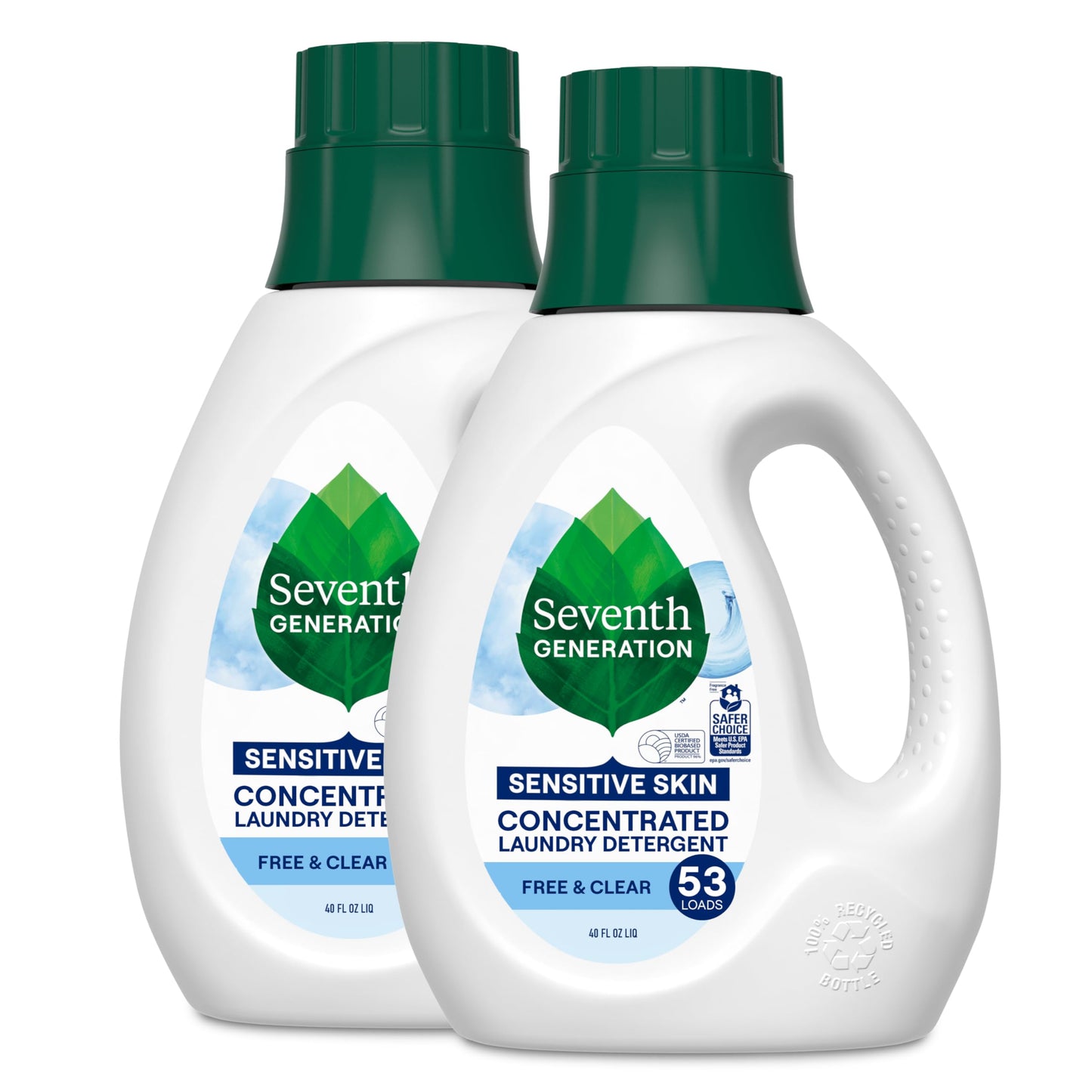 Seventh Generation Concentrated Baby Laundry Detergent, Fresh Scent, 40 Fl Oz, Pack of 2
