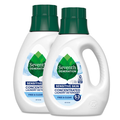 Seventh Generation Concentrated Baby Laundry Detergent, Fresh Scent, 40 Fl Oz, Pack of 2