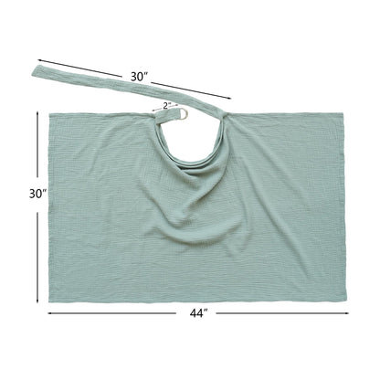 Konssy Muslin Nursing Cover for Baby Breastfeeding, Breathable 100% Cotton Breastfeeding Cover with Rigid Hoop for Mother Nursing Apron, Multi-use Carseat Canopy (Summer Wheat)