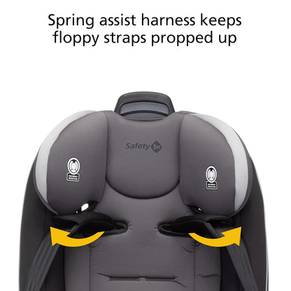 Safety 1st Grow and Go All-in-One Slim Convertible Car Seat, Rear Facing, 5-40 lbs, Forward Facing (30–65 lbs), High Back Booster Seat 40-100 pounds, Dunes Edge