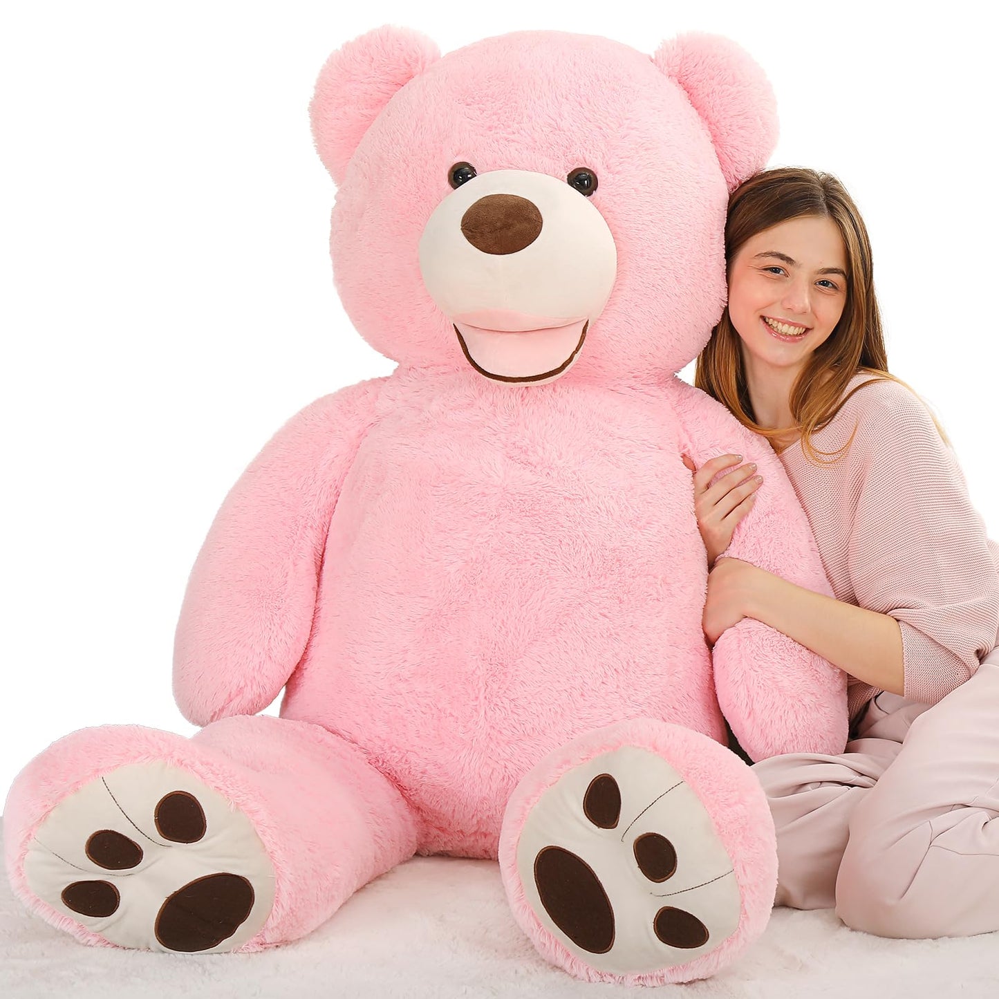 MaoGoLan Giant Teddy Bear Stuffed Animal, 10 Feet Tall, Jumbo Size Plush, Charming and Fluffy for Decorations, Celebrations, Valentine's Day