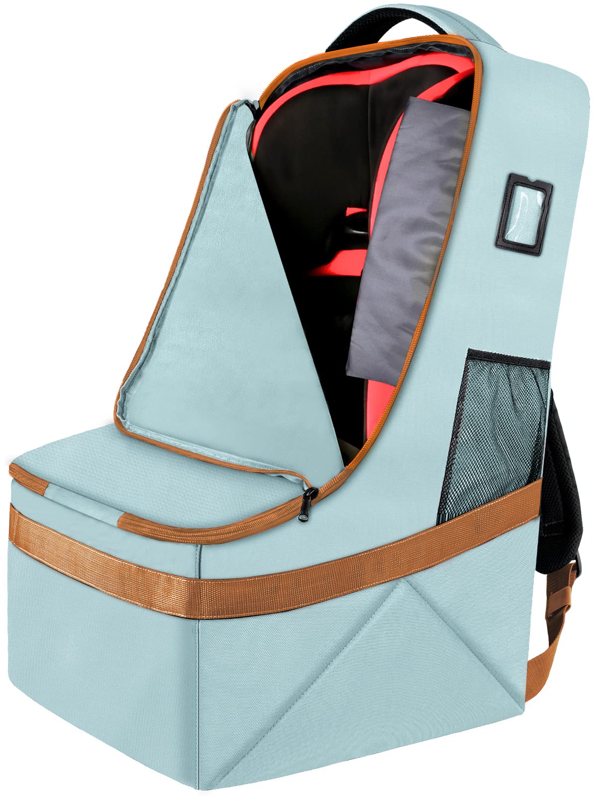 YOREPEK Padded Car Seat Travel Bag Backpack for Airplane, Heavy Duty Car Seat Bags for Air Travel, Carseat Cover for Airplane Travel with Shoulder Strap, Car Seats Carrier for Airport, Black