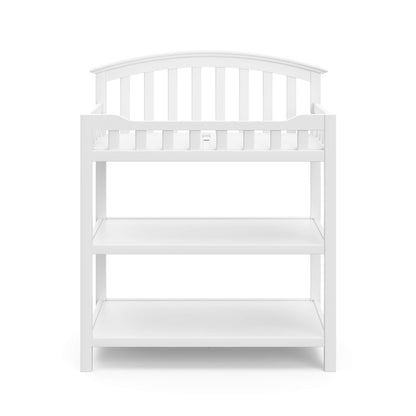 Graco Changing Table with Water-Resistant Changing Pad (White) – GREENGUARD Gold Certified, Multi Storage Nursery Changing Table for Infants and Babies