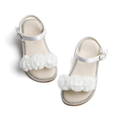 Girls Sandals 3-12 Years | Dressy & Play Shoes | Leather-Like for Outdoor School
