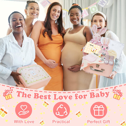 Baby Boy Gifts for Baby Shower, 10Pcs Newborn Baby Shower Boy Gift, Premium & Exquisite Welcome Baby Gift Basket Set Baby Boy Shower Gifts, Baby Boy Gift Basket Set & Baby Boy Gifts Set