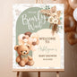 Personalized We Can Bearly Wait Baby Shower Welcome Sign, Welcome to Baby Shower Sign - Teddy Bear & Balloon Theme Décor #5