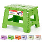 ACSTEP Folding Step Stool 9'' Tall Kids Step Stool Holds Up to 300 lb Plastic Foldable Step Stools for Kids Non-Slip Surface with Carry Handle Collapsible Stool for Home, Outdoor and Indoor(Black)