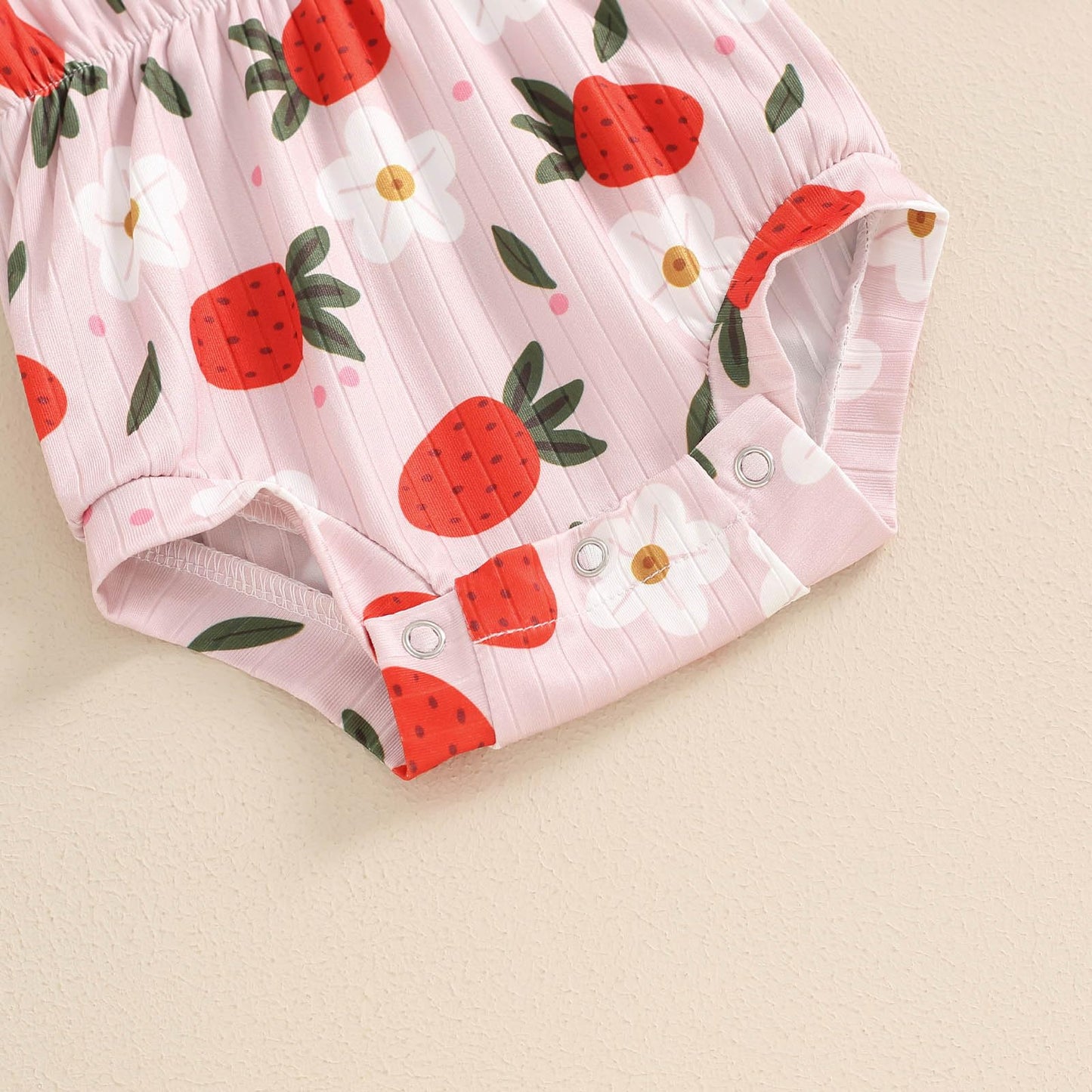 Baby Girl Summer Clothes Ribbed Short Sleeve Romper Solid Color Bodysuits Bow Headband Outfit Newborn Girl Jumpsuit