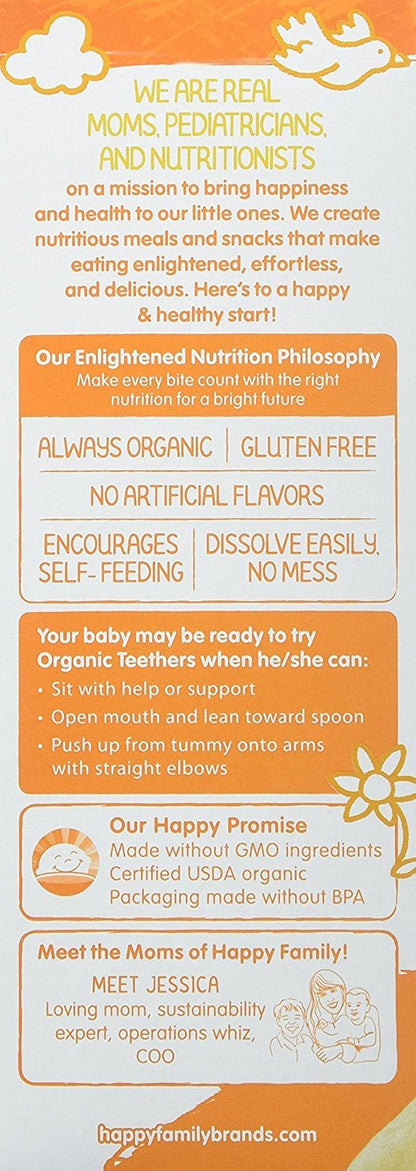 Happy Baby Organics Teether, 3 Flavor Variety Pack, 12 Count (Pack of 3)