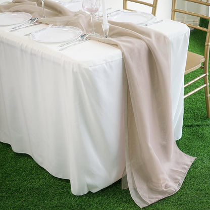 Barcelonetta | Chiffon Fabric | Decoration, Drapery Fabric | Wedding, Gender Reveal, Baby Shower, Birthday | for Arbor, Arch, Canopy, Table and Chair Decoration (Dusty Rose, 10 Yards)