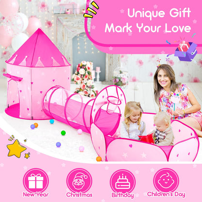 Sumbababy Kids Tent with Crawl Tunnel: Ball Pit Tent for Toddlers - Ball Pit Tunnels for Young Children - Pop Up Baby and Toddler Tent for Indoor & Outdoor