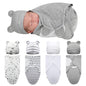 Buryeah 4 Pack Preemie Swaddle Blanket Wrap Set with Hat for Baby Boys Girls 3-7 Lbs Preemie Newborn Clothes Sleepers Cap