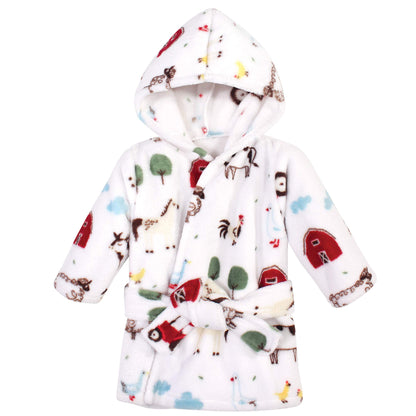 Hudson Baby Unisex Baby Plush Animal Face Bathrobe