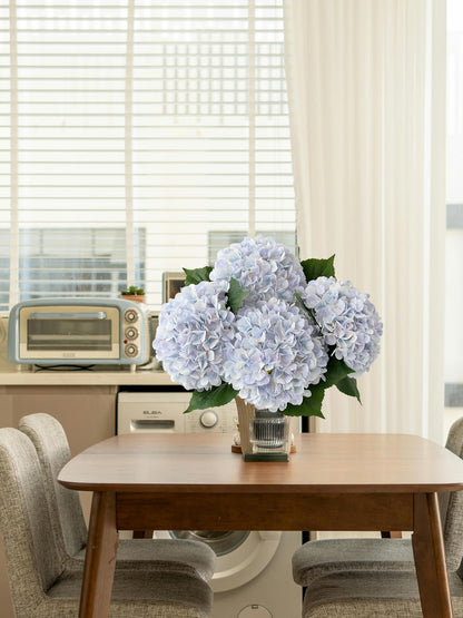 4 Pcs Pink Hydrangeas Artificial Flowers, 20 inches Large Lifelike Fake Silk Flowers, Faux Hydrangeas Flowers for Wedding Home Party Decor Baby Shower Table Centerpiece