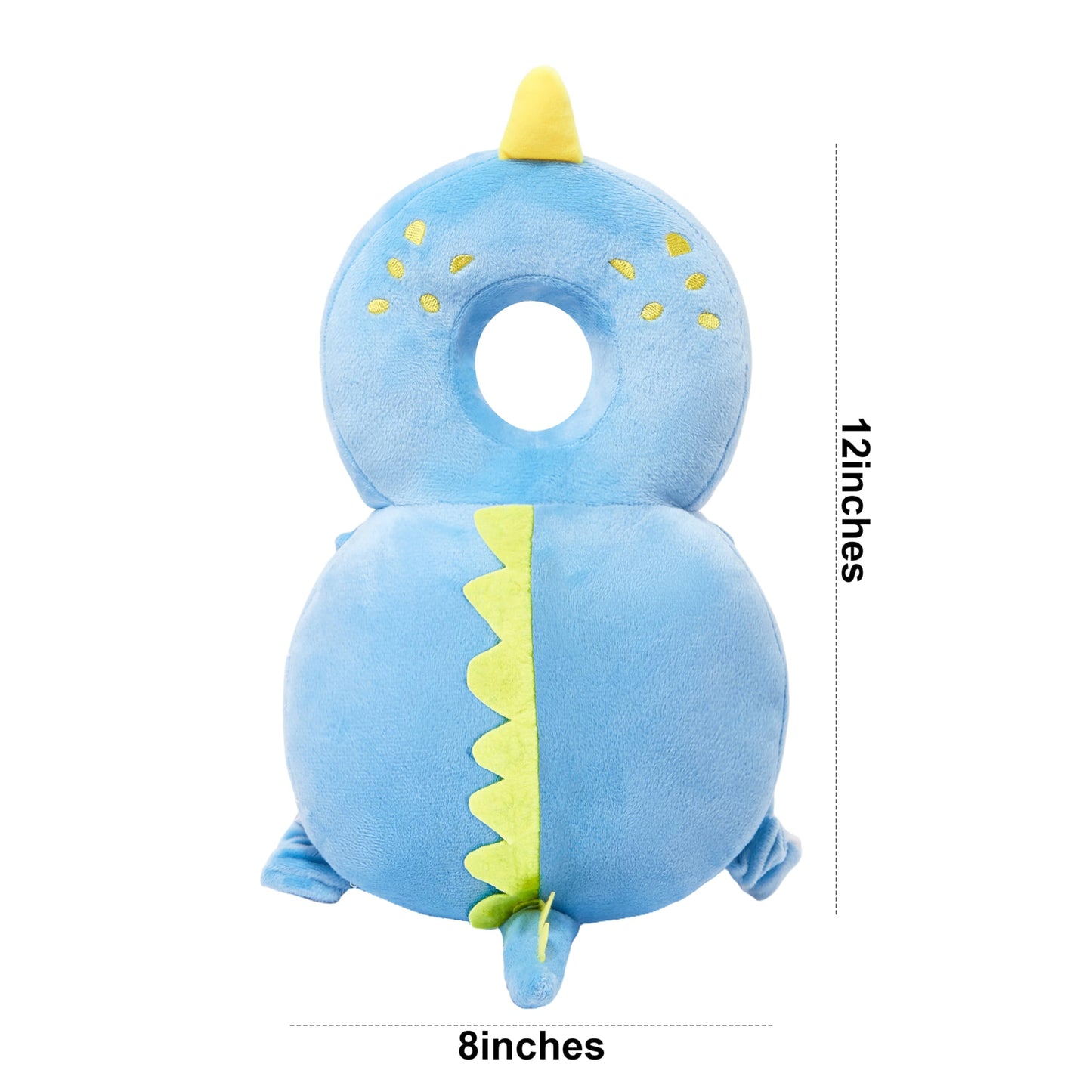 Baby Back Potection Toddler Safety Protector Cushion Pad Toddler Backpack for Crawling Walking Adjustable Toddlers Back Safety Pad for Boys and Girls(Green Dinosaur)