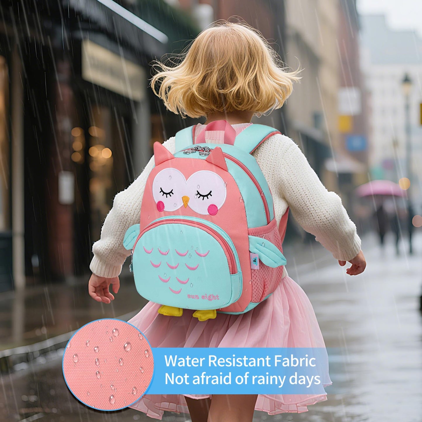 Toddler Backpack for 1-3 Year Old Girls & Boys Waterproof 3D Animal Cartoon Rabbit Design Kids Travel Backpack Lightweight Preschool Daycare Bag with Adjustable Straps(Little White Rabbit)