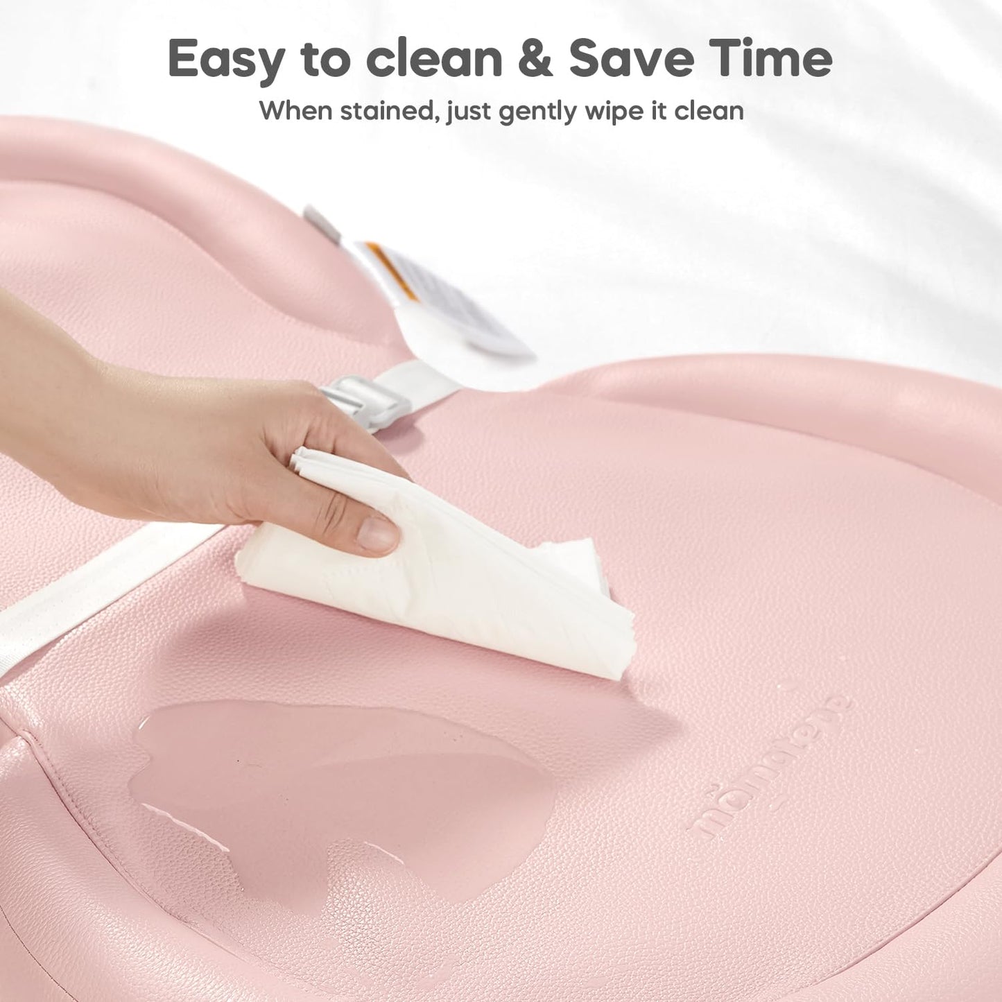 Mamatepe Baby Changing Pad, Soft, Foldable Leather Diaper Changing Pad, Waterproof & Non-Slip Wipeable, 30"X19",Pink