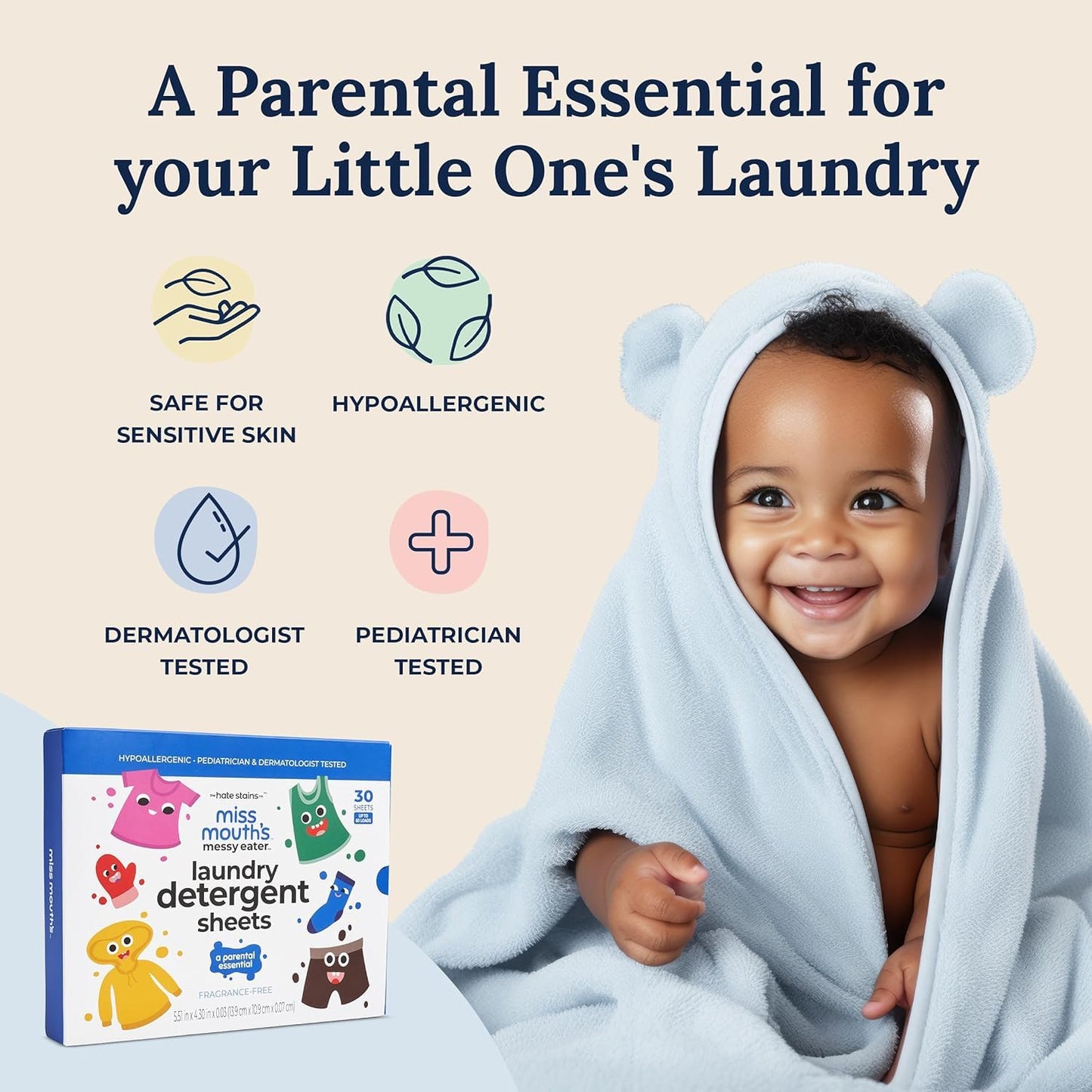 Miss Mouth's Messy Eater Stain Treater Spray - 4oz 2 Pack Stain Remover - Newborn & Baby Essentials - No Dry Cleaning Food, Grease, Coffee Off Laundry, Underwear, Fabric