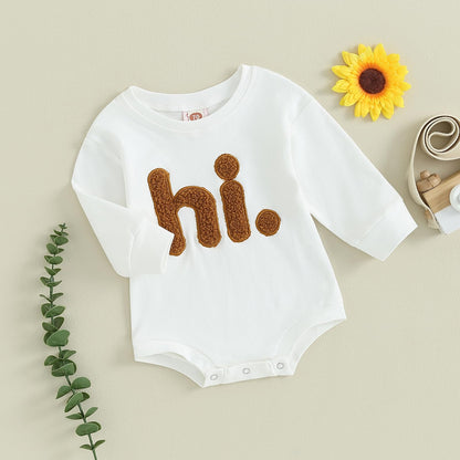 VISGOGO Newborn Infant Baby Boy Girls Oversized Romper Little Dude Sweater Onesie Coming Home Outfit Neutral Clothes