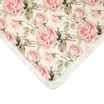 Galabloomer Newborn Receiving Blanket Headband Set Baby Flower Swaddle (vintage flower)