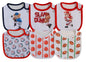 Maiwa 6 Pack Waterproof Cotton Baby Bibs for Girls Boys for Drooling Eating with Snaps