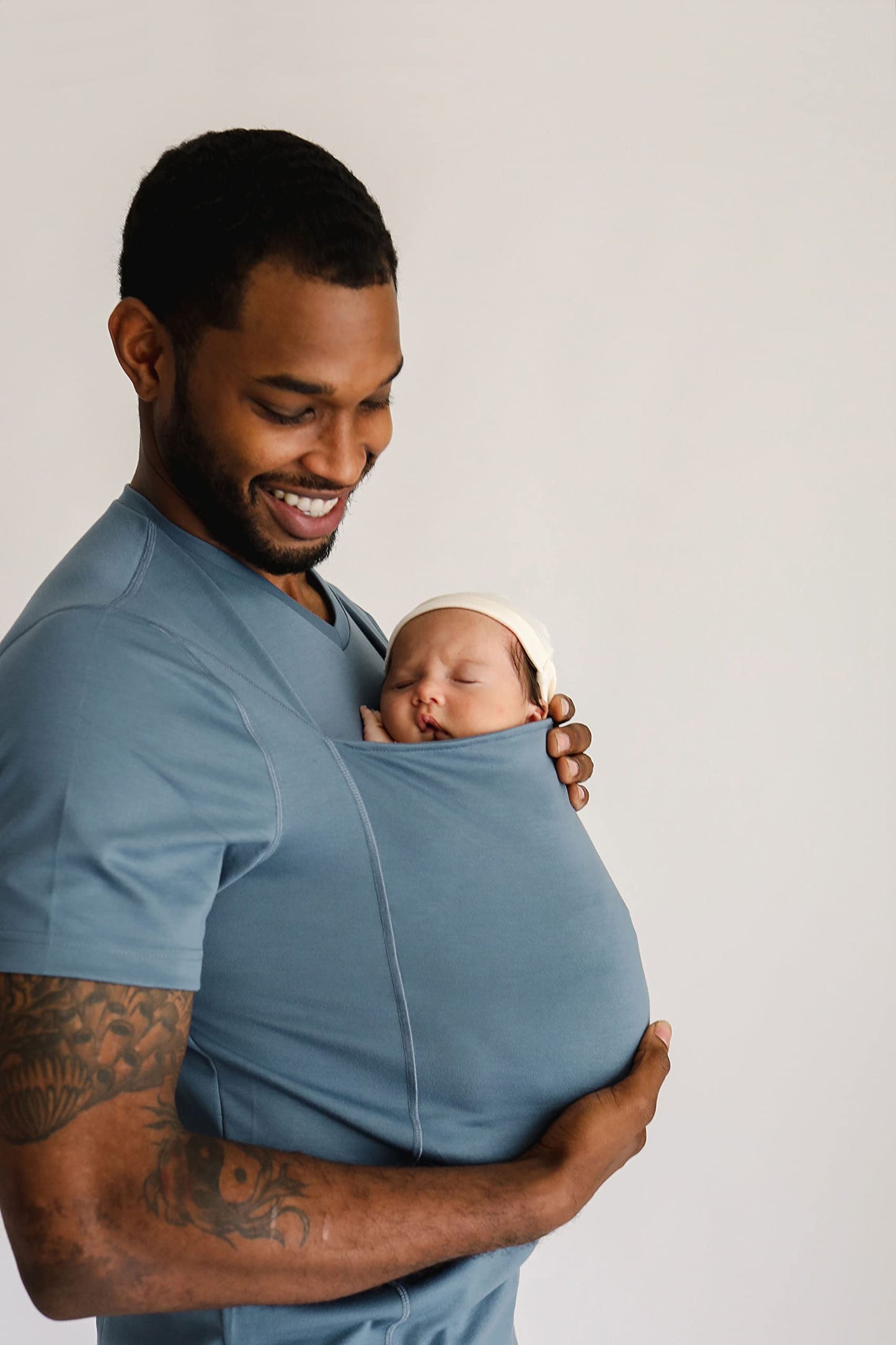 Lalabu The Dad Shirt | Hands-Free Baby Carrier for Dad with Kangaroo Pouch | Engineered for Bonding, Safety, & Comfort for Newborns Up to 15 Lbs. | CPSC Approved