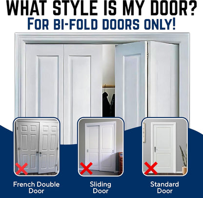 (2- Pack) - Safety Innovations Bi-fold Door Lock - Closet Protection Child and Pet Proof Bi-fold Door Lock - Tool-Free Installation - Unbreakable Clear Polycarbonate - for 1 3/8" Thick Wood Doors