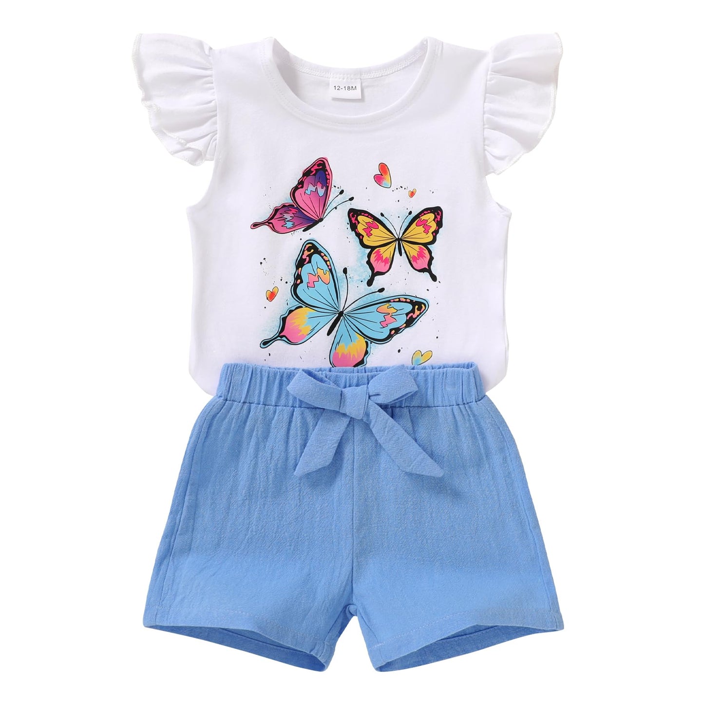 YOUNGER TREE Toddler Baby Girls Clothes Sunflower T-shirt + Bowknot Shorts with Cute Summer Girl Clothes Set