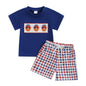 Infant Baby Boy Summer Clothes Outfit Color Block T-shirt Shorts Set Toddler Checkerboard Clothes 6 12 18 24 Months