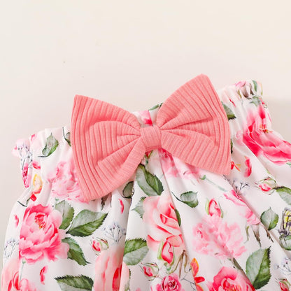 YOUNGER TREE Newborn Infant Baby Girl Clothes Romper Shorts Set Floral Summer Outfits Cute Baby Girl Clothing