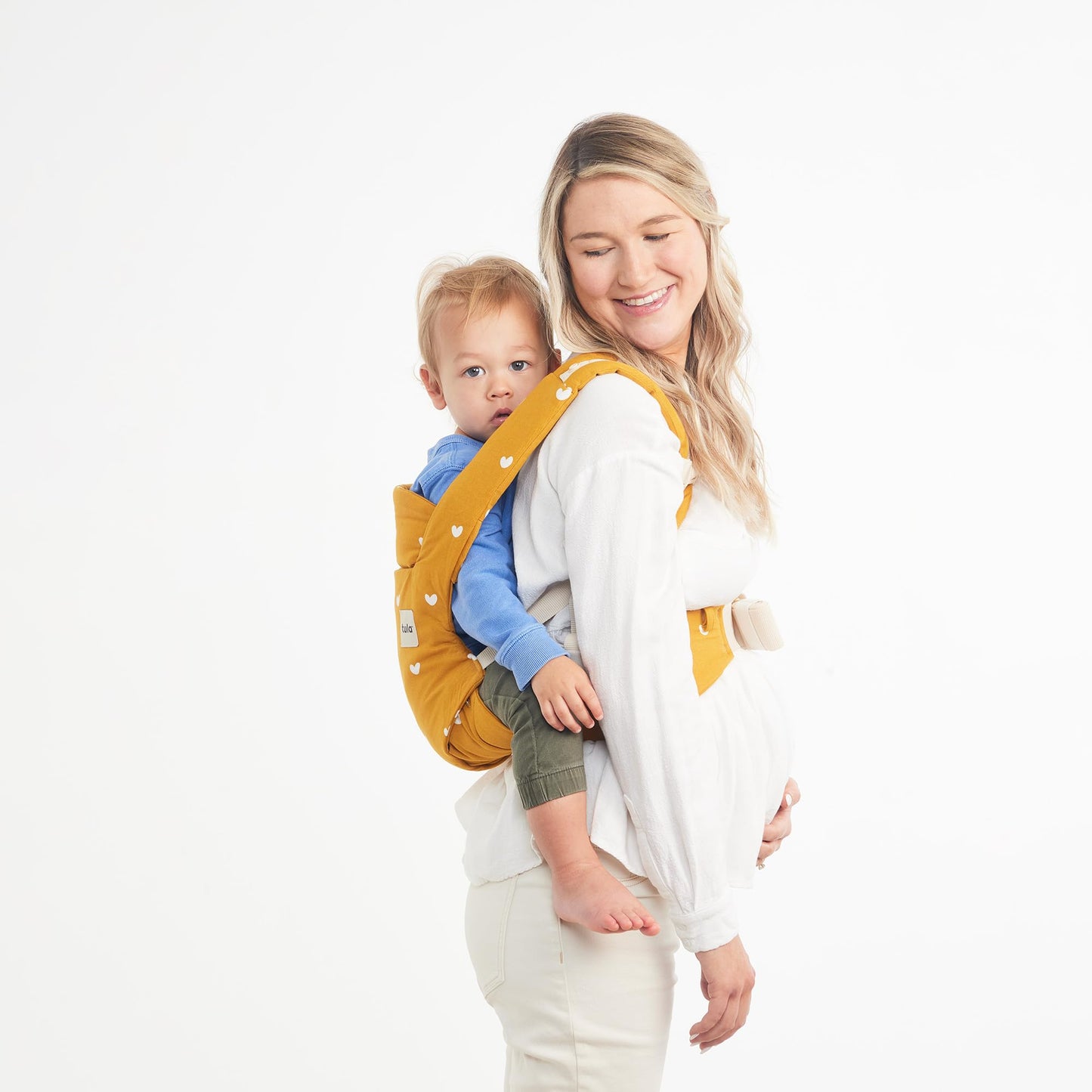 Baby Tula Explore Linen Baby Carrier 7 – 45 lb, Adjustable Newborn to Toddler Carrier, Multiple Ergonomic Positions Front and Back, Breathable and [Natural – Explore + Linen, Ash