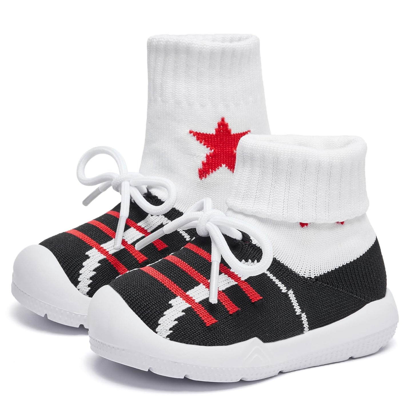 MORENDL Baby Sock Shoes Toddler Sneakers Infant Tennis Slip On Walking Shoes Boys & Girls Non-Slip Slippers