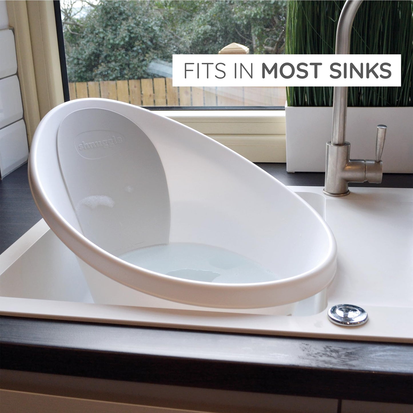 Newborn Baby Bath | Built in Support Bump and Soft Backrest | Suitable from Newborn | Bath Seat Support Includes Plug | Blossom Pink