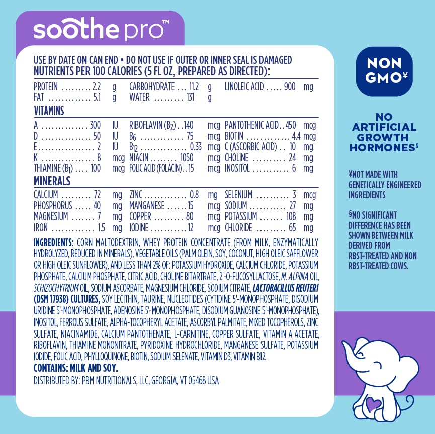 Good Start | Dr. Brown's Soothe Pro, Baby Formula Powder, for Sensitive Tummies, Gas, Fussiness and Spit-Up, Infant Formula with Probiotics, DHA, Non-GMO, 12 Ounces