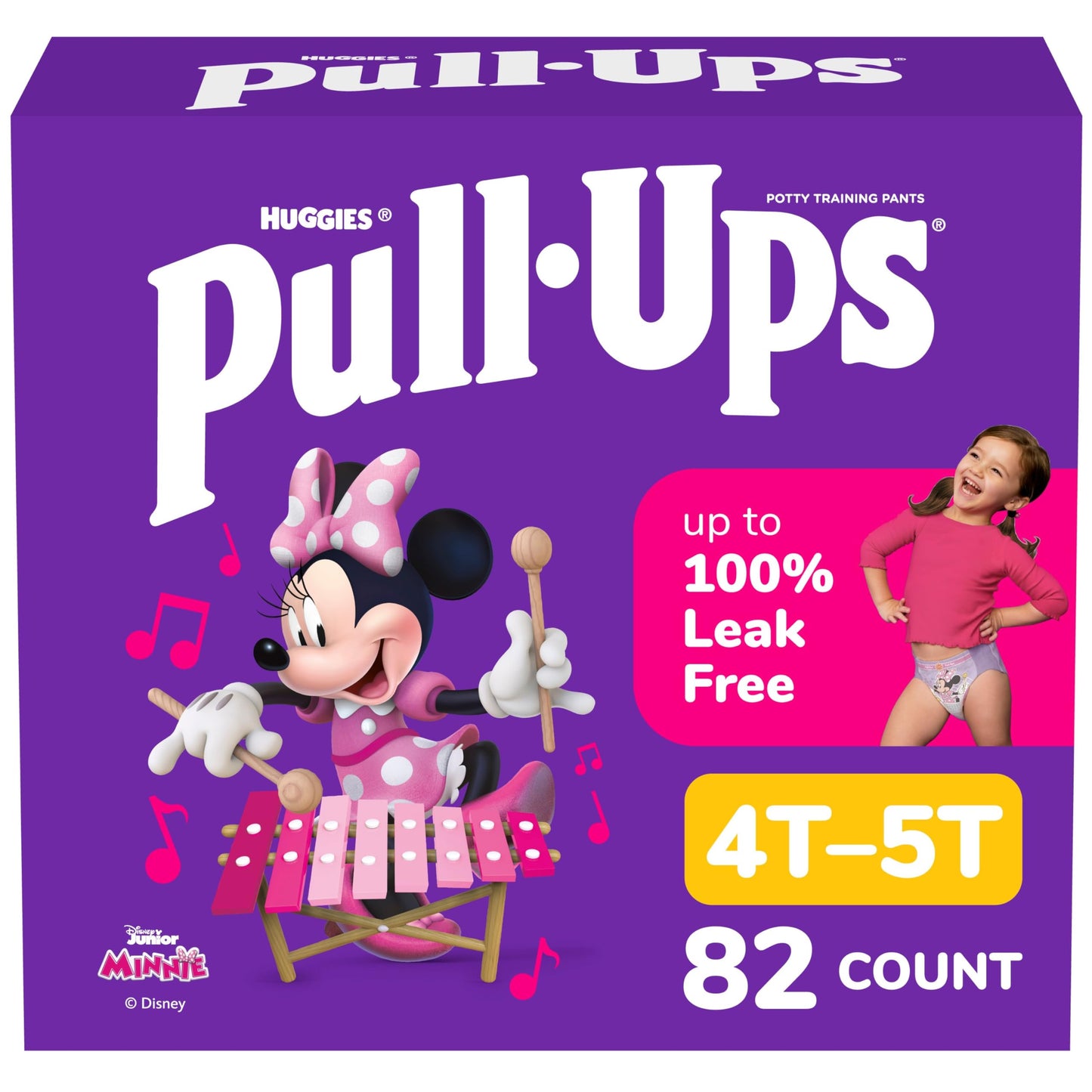 Pull-Ups Girls' Potty Training Pants, Size 4T-5T Training Underwear (38-50 lbs), 56 Count