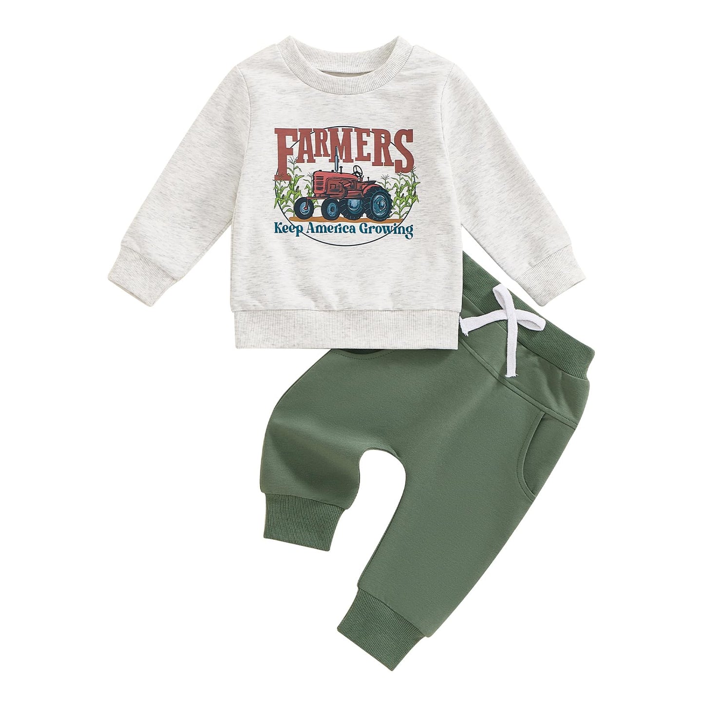 MA&BABY Toddler Boys Clothes Dinosaur Print 6 12 18 24 Months 3T 4T Outfits Long Sleeve Pullover Jogger Pant 2PC Sets